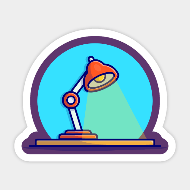 Lamp Desk Cartoon Vector Icon Illustration Sticker by Catalyst Labs